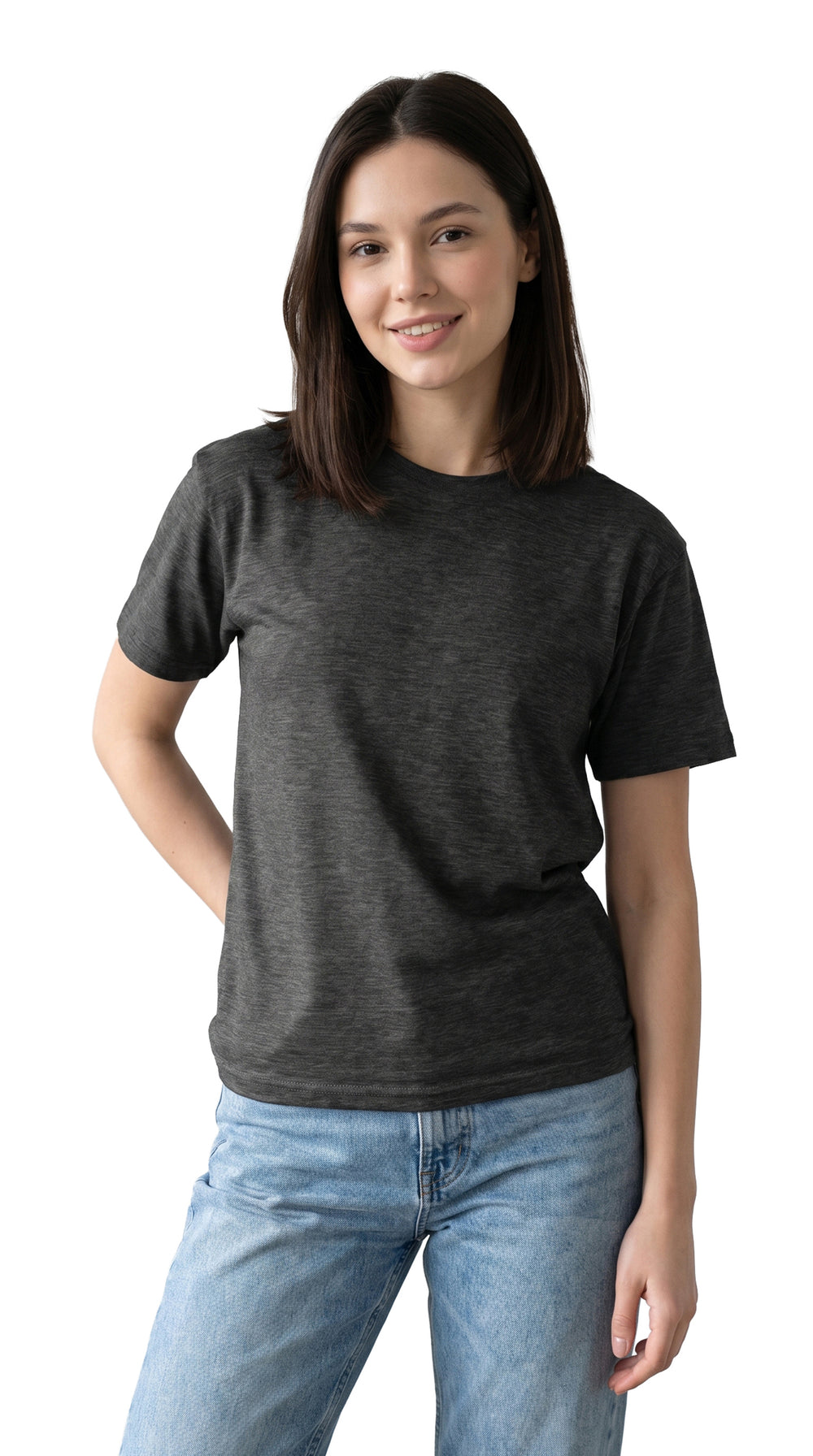 Premium Heather Short Sleeve Crew Neck Tee
