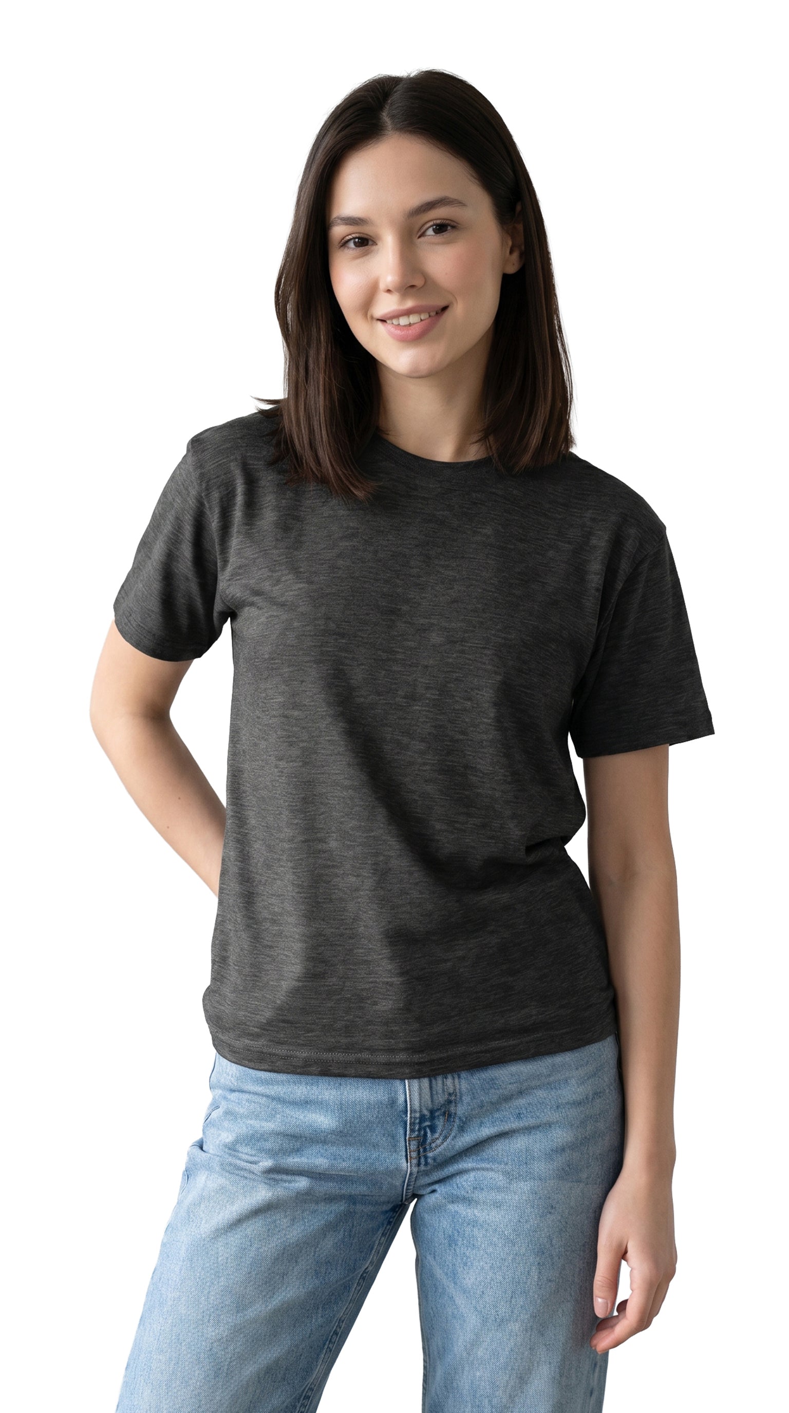 Premium Heather Short Sleeve Crew Neck Tee