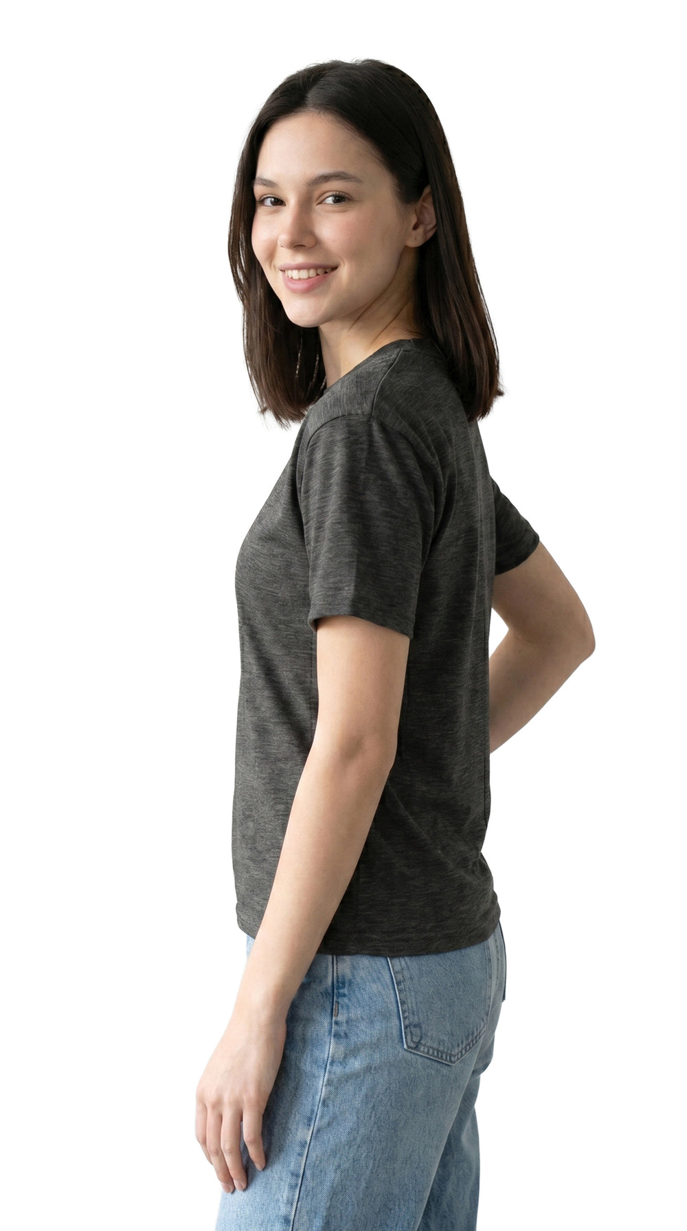 Premium Heather Short Sleeve Crew Neck Tee