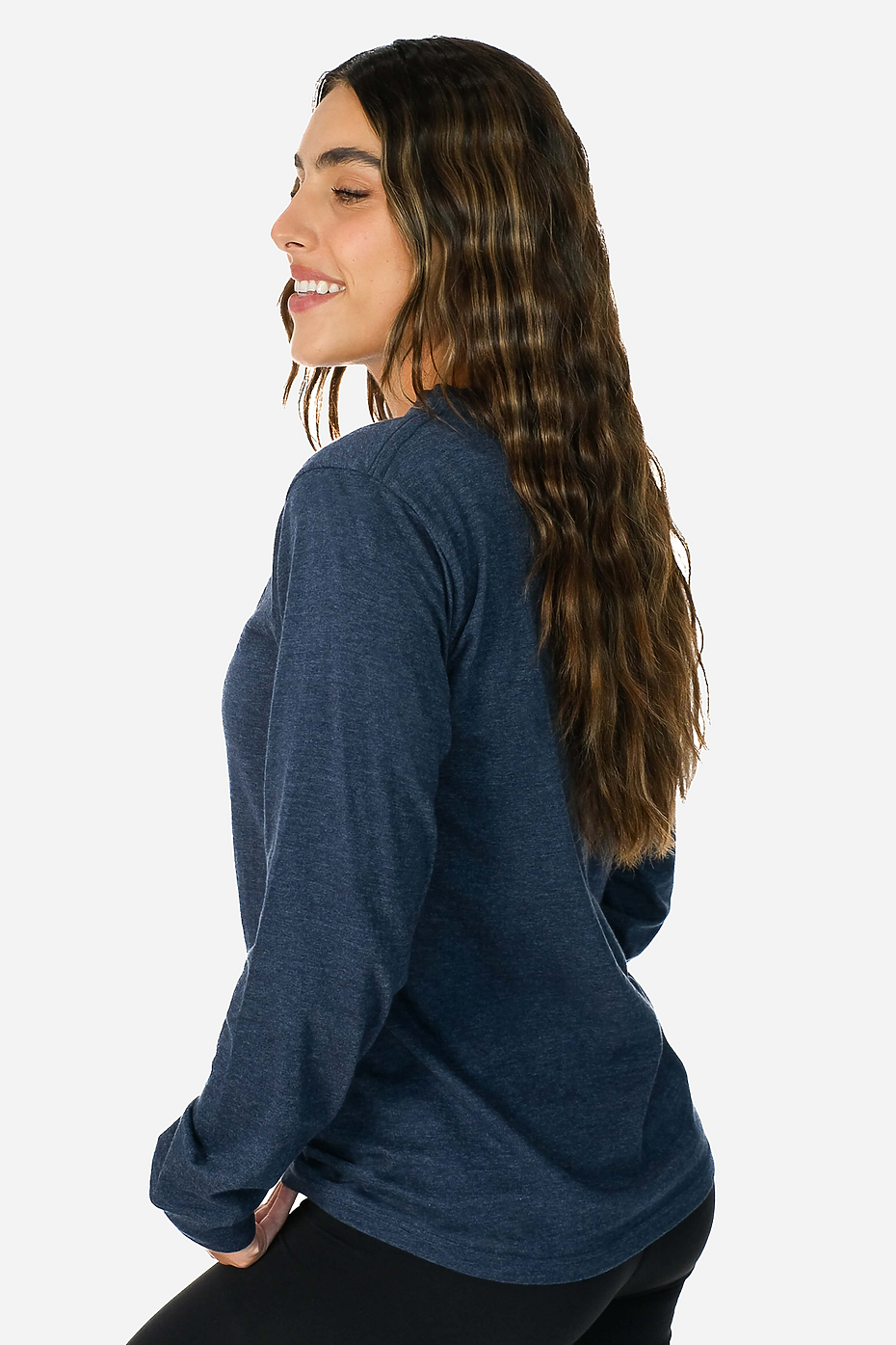 Premium Heather Long Sleeve Crew Neck Tee