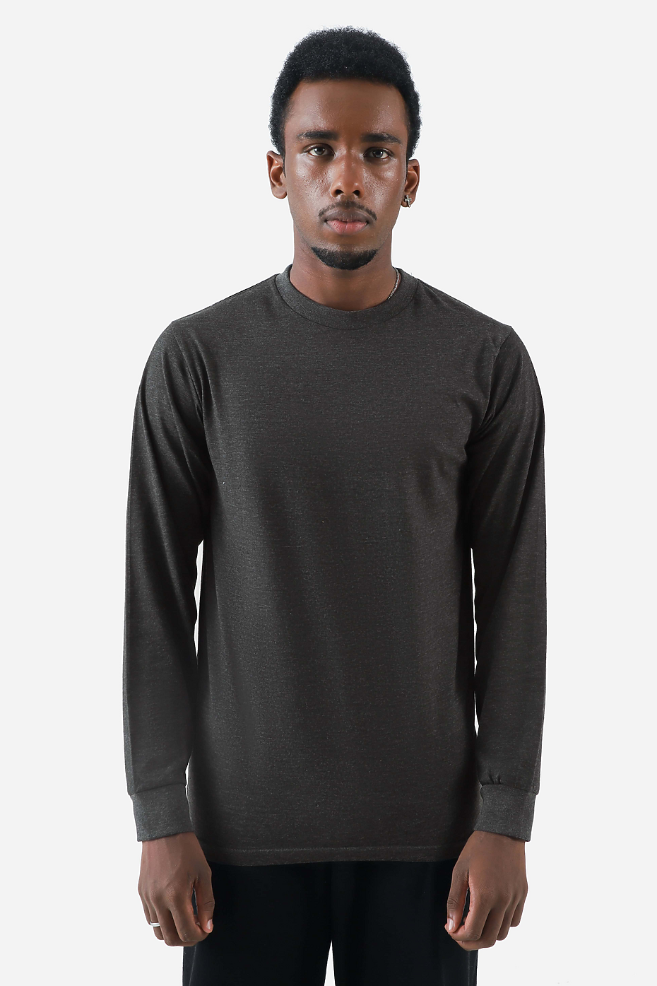 Premium Heather Long Sleeve Crew Neck Tee