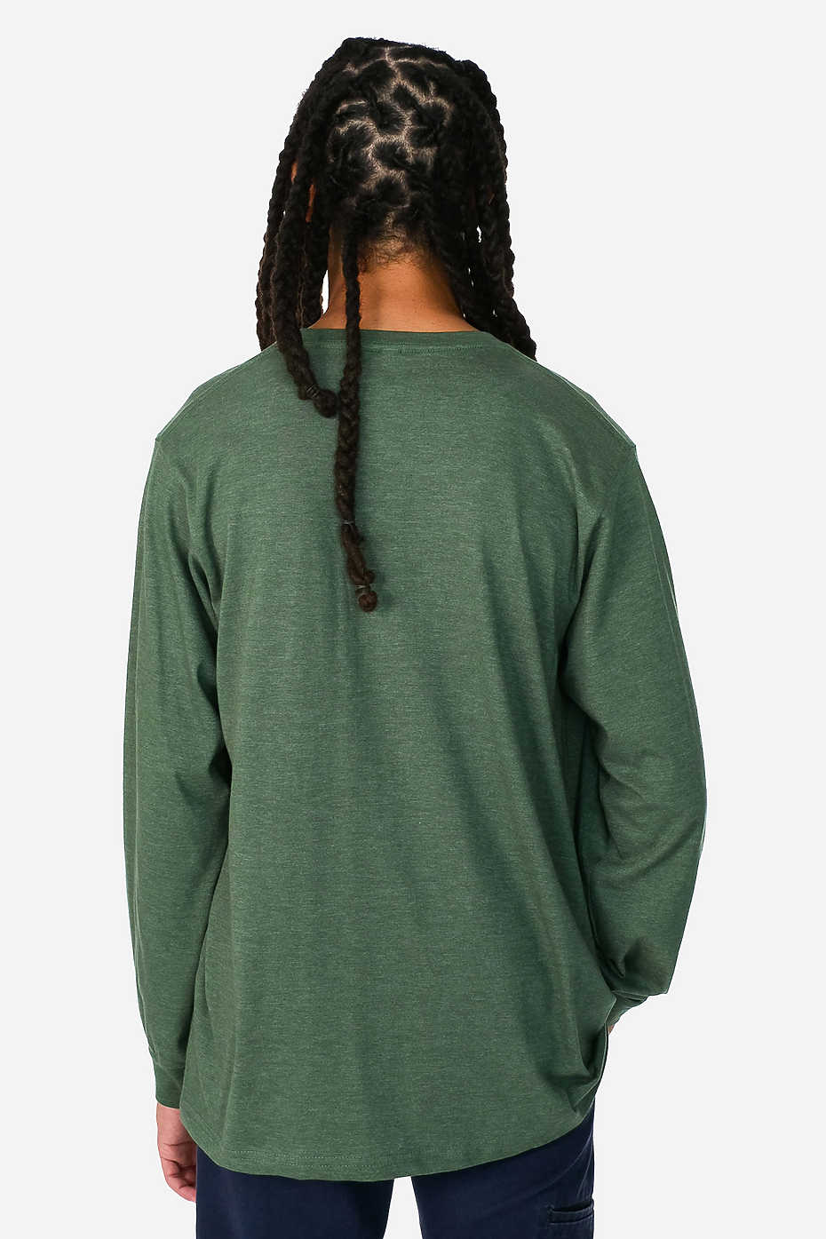 Premium Heather Long Sleeve Crew Neck Tee